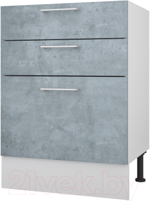 Шкаф-стол кухонный Горизонт Мебель Оптима 50 3 ящика - фото