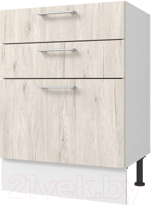Шкаф-стол кухонный Горизонт Мебель Оптима 50 3 ящика - фото