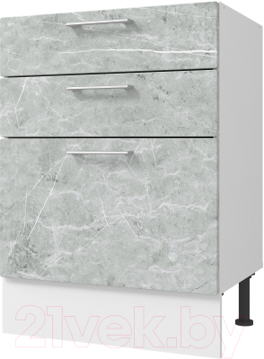 Шкаф-стол кухонный Горизонт Мебель Оптима 60 3 ящика - фото