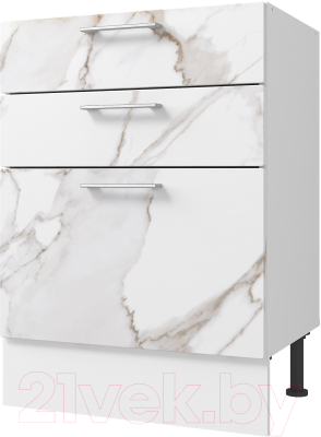 Шкаф-стол кухонный Горизонт Мебель Оптима 60 3 ящика - фото