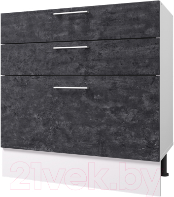 Шкаф-стол кухонный Горизонт Мебель Оптима 80 3 ящика - фото