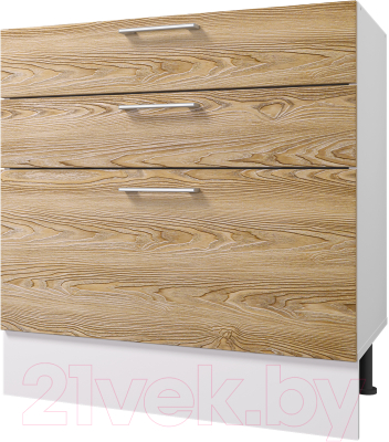 Шкаф-стол кухонный Горизонт Мебель Оптима 80 3 ящика - фото