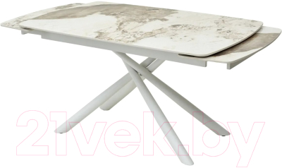 Обеденный стол M-City Rivoli 140 Gloss / 614M04392 (Luxury Pandora Sintered Stone/White)