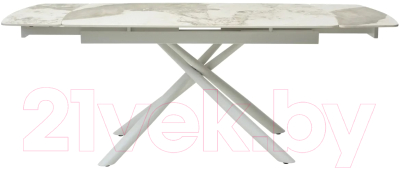 Обеденный стол M-City Rivoli 140 Gloss / 614M04392 (Luxury Pandora Sintered Stone/White)