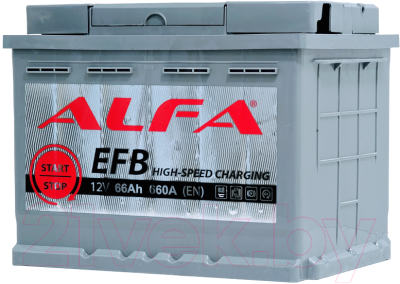 Автомобильный аккумулятор ALFA battery EFB 66 R