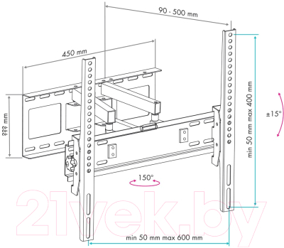 Кронштейн для телевизора VLK Trento-9