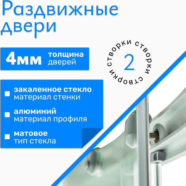 Душевой уголок Saniteco SN-120L (120x80)