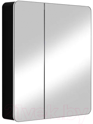 Шкаф с зеркалом для ванной Континент Eltoro Black Led 76x85 - фото