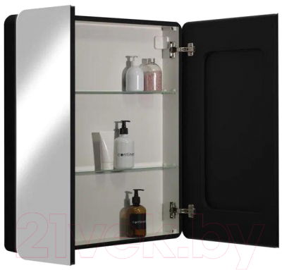 Шкаф с зеркалом для ванной Континент Eltoro Black Led 76x85