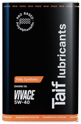 Моторное масло Taif Vivace 5W40 211026 / 211132  - фото
