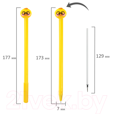 Ручка шариковая Юнландия Цыпленок / 143808