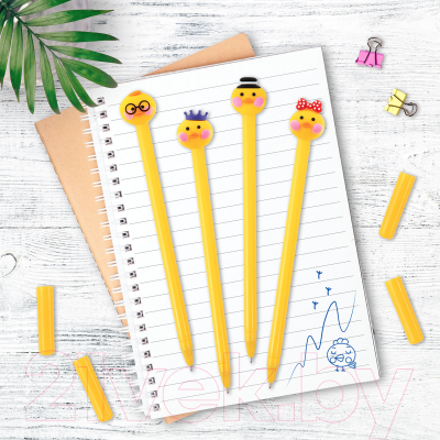 Ручка шариковая Юнландия Цыпленок / 143808