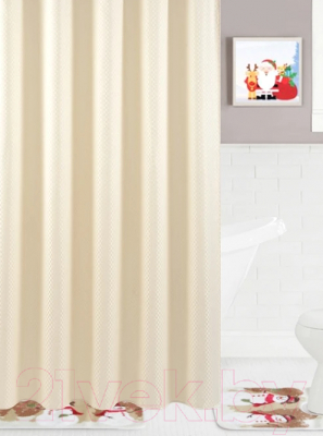 Шторка-занавеска для ванны Home One Checkered 180x180 / 372253