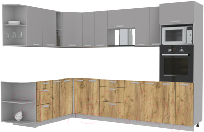 Готовая кухня Интерлиния Мила Лайт 1.88x3.0 левая без столешницы - фото