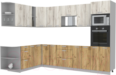 Готовая кухня Интерлиния Мила Лайт 1.88x3.0 левая без столешницы - фото