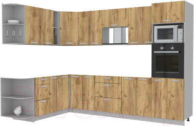 Готовая кухня Интерлиния Мила Лайт 1.88x3.0 левая без столешницы - фото