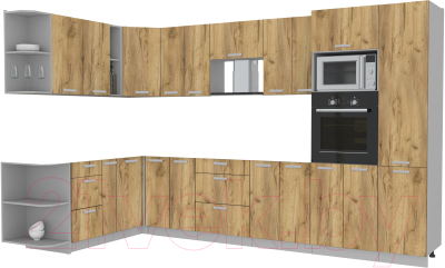 Готовая кухня Интерлиния Мила Лайт 1.88x3.4 левая без столешницы - фото