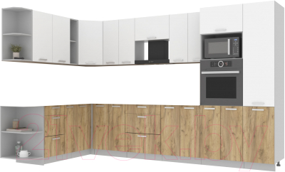 Готовая кухня Интерлиния Мила Лайт 1.88x3.4 левая без столешницы - фото