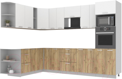 Готовая кухня Интерлиния Мила Лайт 1.88x3.0 левая без столешницы - фото