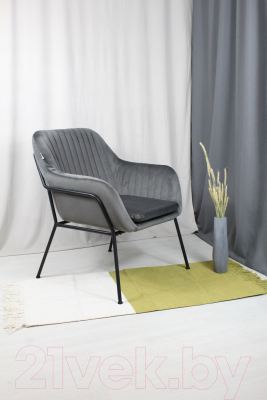 Кресло мягкое Sheffilton SHT-AMS2-1 (угольно-серый/черный муар)