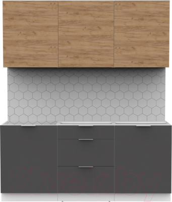 Готовая кухня Интермебель Микс Топ-4 1.8м без столешницы - фото