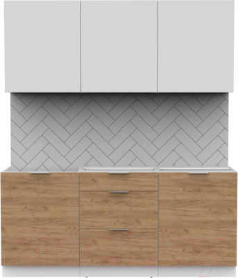 Готовая кухня Интермебель Микс Топ-4 1.8м без столешницы - фото