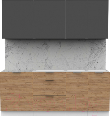 Готовая кухня Интермебель Микс Топ-5 2.0м без столешницы - фото