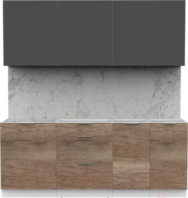 Готовая кухня Интермебель Микс Топ-5 2.0м без столешницы - фото