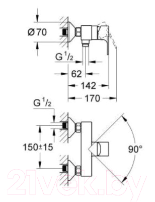 Смеситель GROHE Vigour 75143026