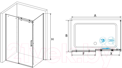 Душевой уголок RGW TO-44 / 02074450-11