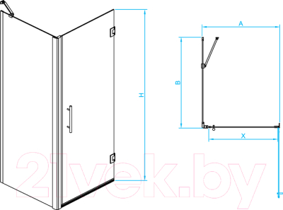 Душевой уголок RGW PA-36-B / 41083680-014