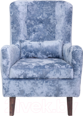 Кресло мягкое KRONES Калипсо (велюр голубой перламутр)