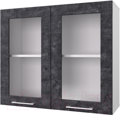 Шкаф навесной для кухни Горизонт Мебель Оптима 80 Витрина - фото