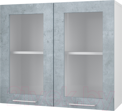 Шкаф навесной для кухни Горизонт Мебель Оптима 80 Витрина - фото