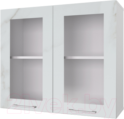 Шкаф навесной для кухни Горизонт Мебель Оптима 80 Витрина - фото