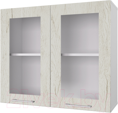 Шкаф навесной для кухни Горизонт Мебель Оптима 80 Витрина - фото