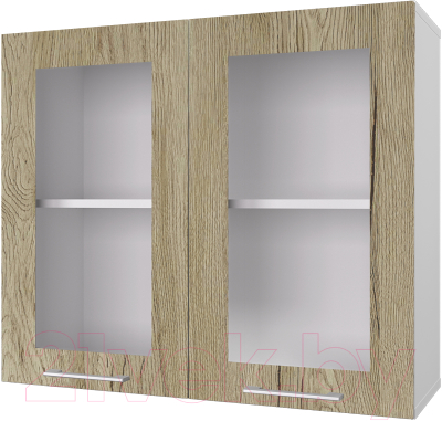 Шкаф навесной для кухни Горизонт Мебель Оптима 80 Витрина - фото