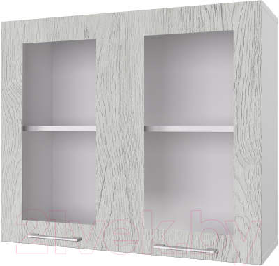 Шкаф навесной для кухни Горизонт Мебель Оптима 80 Витрина - фото