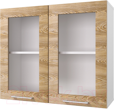 Шкаф навесной для кухни Горизонт Мебель Оптима 80 Витрина - фото