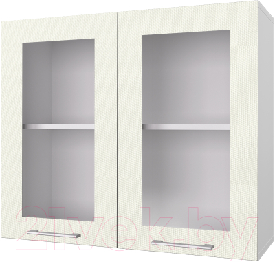 Шкаф навесной для кухни Горизонт Мебель Оптима 80 Витрина - фото