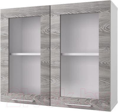 Шкаф навесной для кухни Горизонт Мебель Оптима 80 Витрина - фото