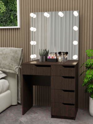 Туалетный столик с зеркалом Мир Мебели С подсветкой 26 ZW