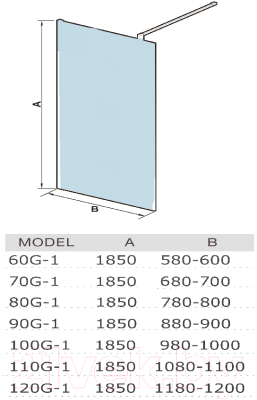 Душевая стенка WeltWasser WW400 70G-1