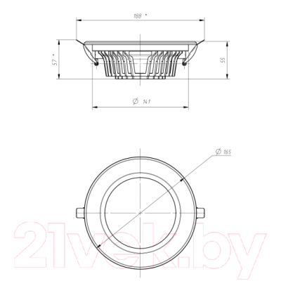 Точечный светильник ЭРА SDL-10-90-30K-W20 / Б0049696