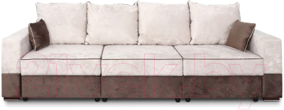 Диван Мебельград Бостон 2400 Стандарт (тиффани бежевый/тиффани бежевый/тиффани коричневый)