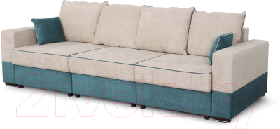 Диван Мебельград Бостон 2400 Стандарт (торонто бежевый/торонто бежевый/торонто зеленый) - фото