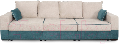 Диван Мебельград Бостон 2400 Стандарт (торонто бежевый/торонто бежевый/торонто зеленый)