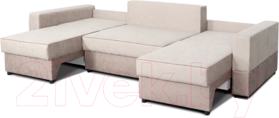 Диван Мебельград Бостон 2800 Стандарт (лана бежевый/лана бежевый/лана капучино)