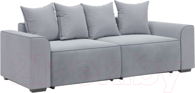 Диван Мебельград Монреаль-1 Стандарт (вертикаль серый/мора серый/велютто темно-серый) - фото