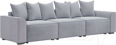 Диван Мебельград Монреаль-2 Стандарт (вертикаль серый/мора серый/велютто темно-серый) - фото